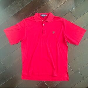 Polo Golf Ralph Lauren Shirt Mens Large Red Short Sleeve Polo Crest EUC